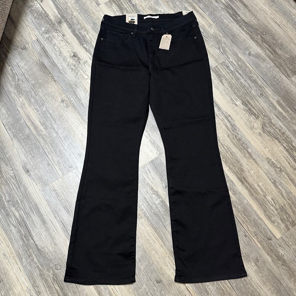 Levi's Women's Classic Bootcut Jeans Size 12M (31x32) Black Stretch Denim Pants